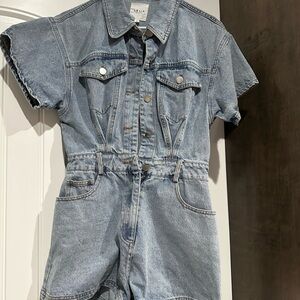 Le Lis Blue Denim Romper